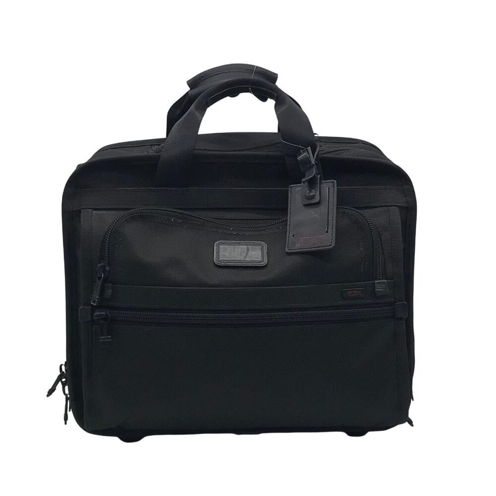 Tumi Black Ballistic Nylon 2-Wheeled Multi-Use Briefcase
